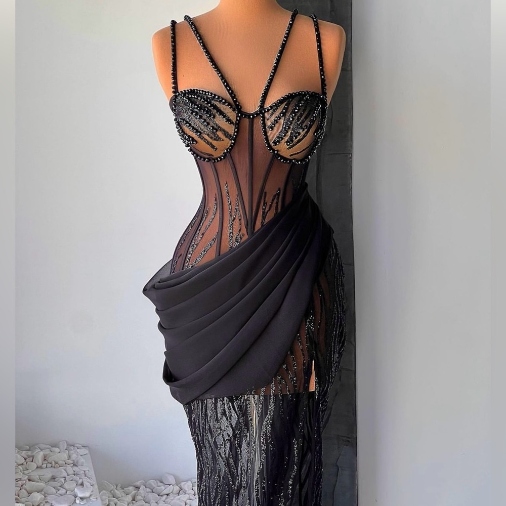 🚨FINAL PRICE🚨 CUSTOM Dona Matoshi Gown 🖤✨